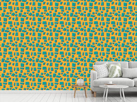 patterned-wallpaper-turquoise-trapezoids