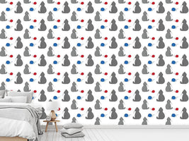 patterned-wallpaper-playful-kitties