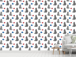 patterned-wallpaper-playful-kitties