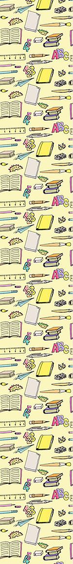patterned-wallpaper-school-supplies