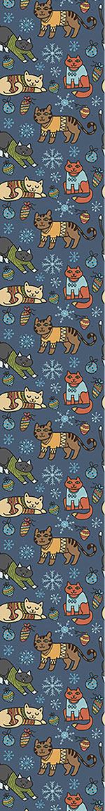 patterned-wallpaper-christmas-cats