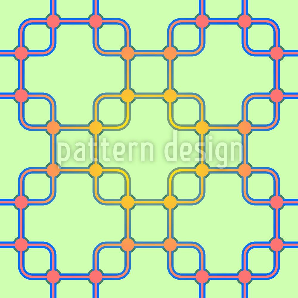 patterned-wallpaper-connection-of-squares