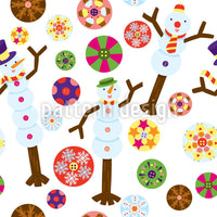 patterned-wallpaper-snowman