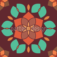 patterned-wallpaper-lotus-flower-retro