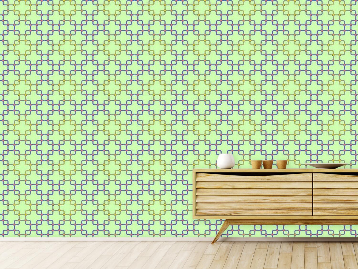 patterned-wallpaper-connection-of-squares