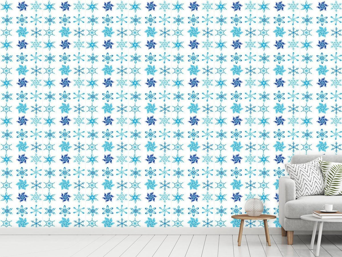 patterned-wallpaper-snowflake-collection