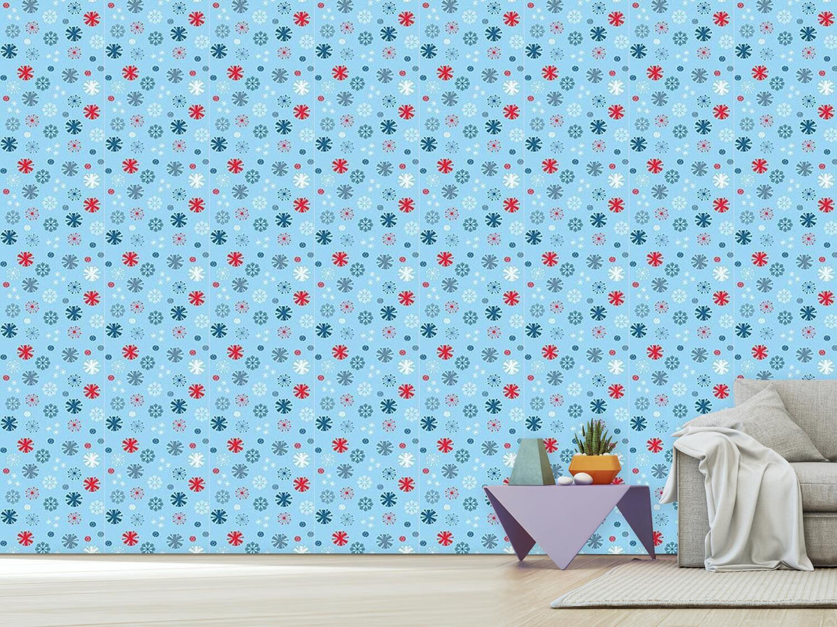 patterned-wallpaper-snowflake-blues