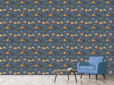 patterned-wallpaper-christmas-cats