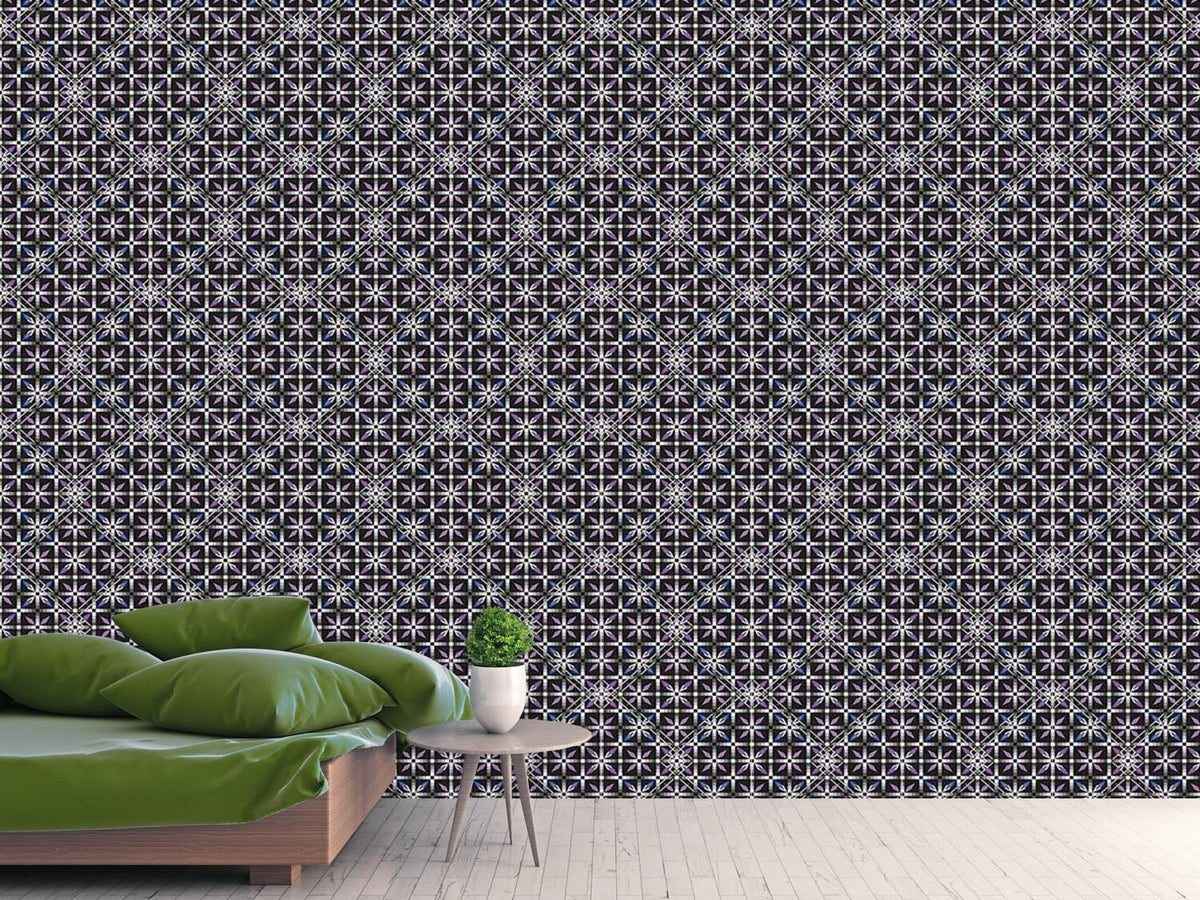 patterned-wallpaper-crystal-tiles-glow-at-night