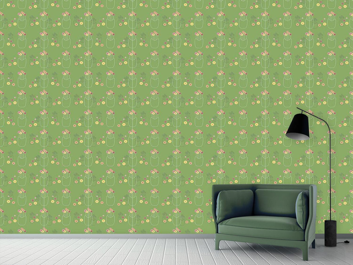patterned-wallpaper-flower-vase