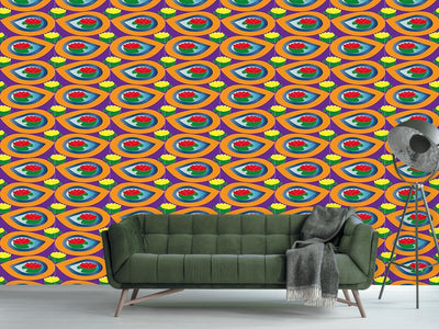 patterned-wallpaper-tropic-drop-water-lillies