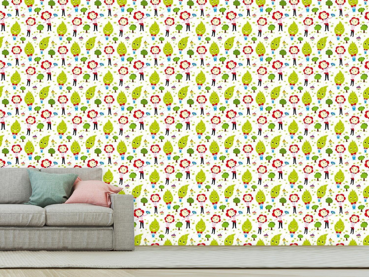 patterned-wallpaper-family-green