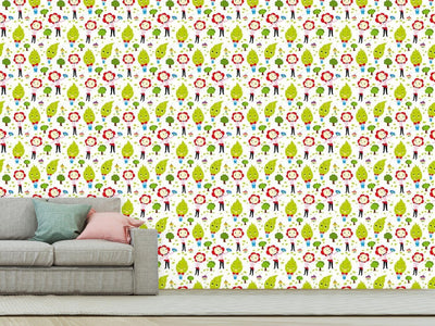 patterned-wallpaper-family-green