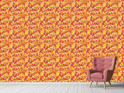 patterned-wallpaper-sun-leaves