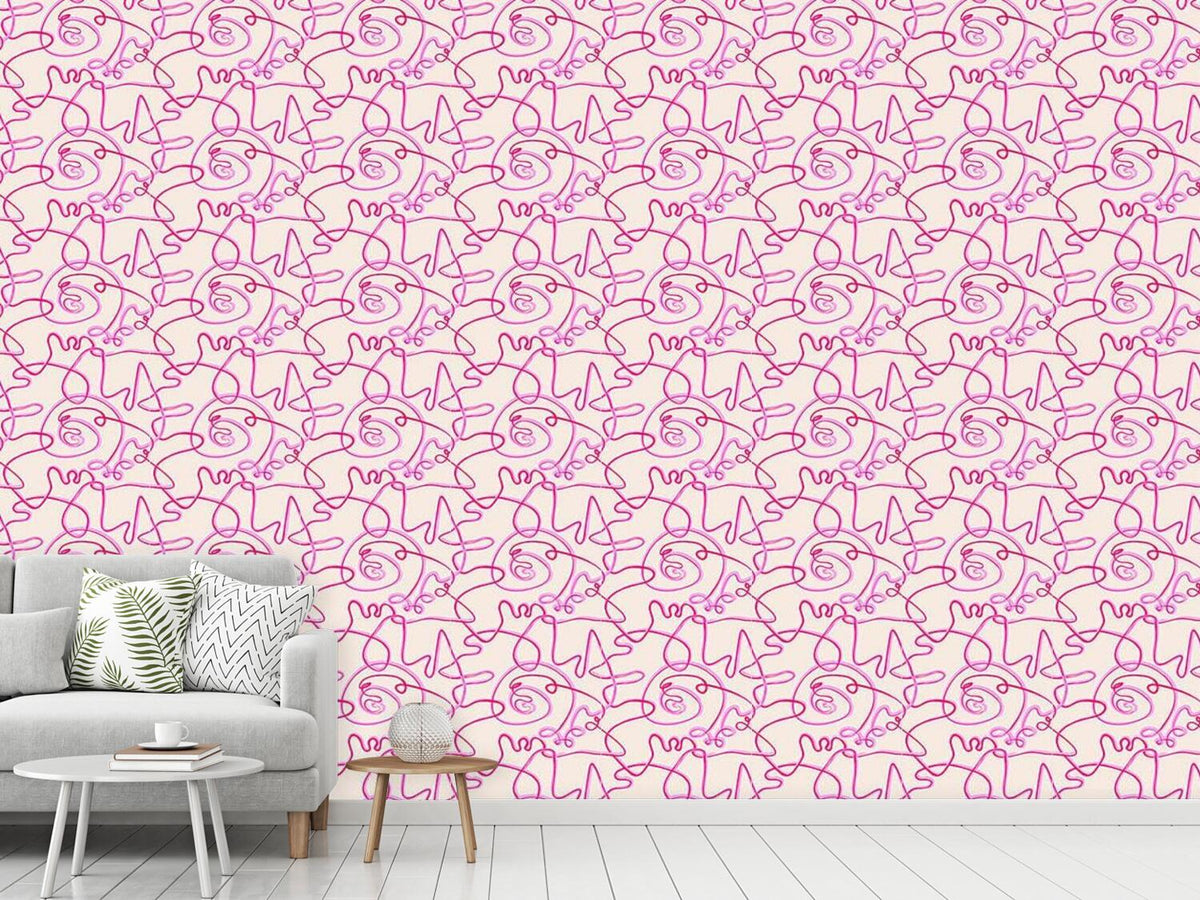 patterned-wallpaper-action-painting-pink
