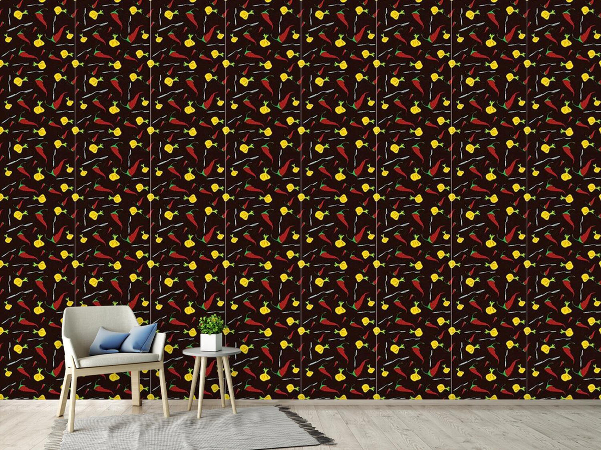 patterned-wallpaper-onion-chili-and-spoon