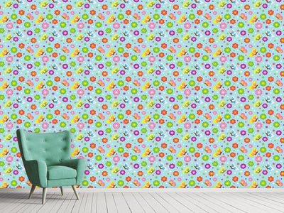 patterned-wallpaper-party-flowers