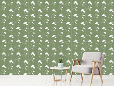 patterned-wallpaper-romantic-floral-design-green