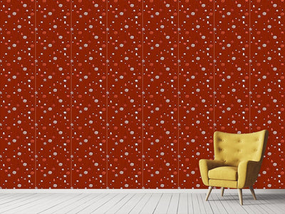 patterned-wallpaper-christmas-tree-decorations-red
