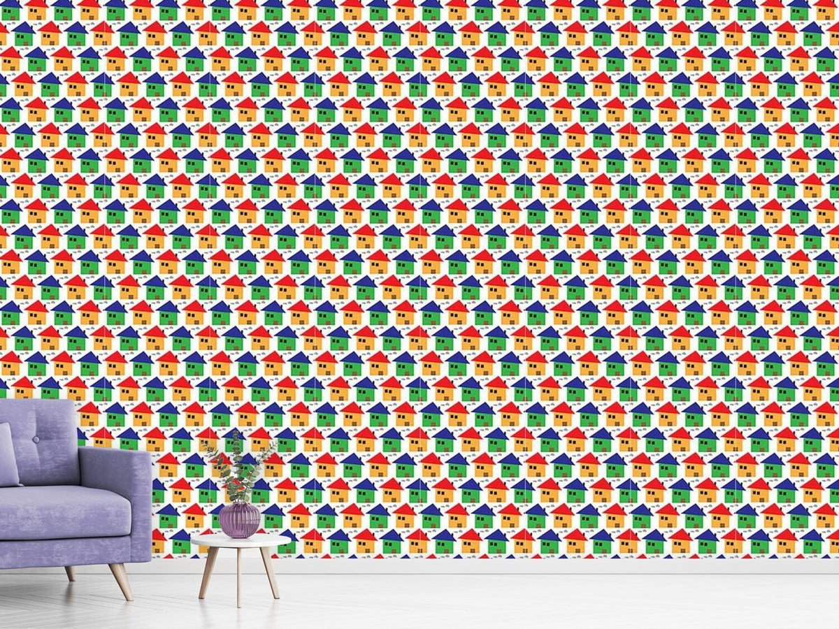 patterned-wallpaper-friendly-houses