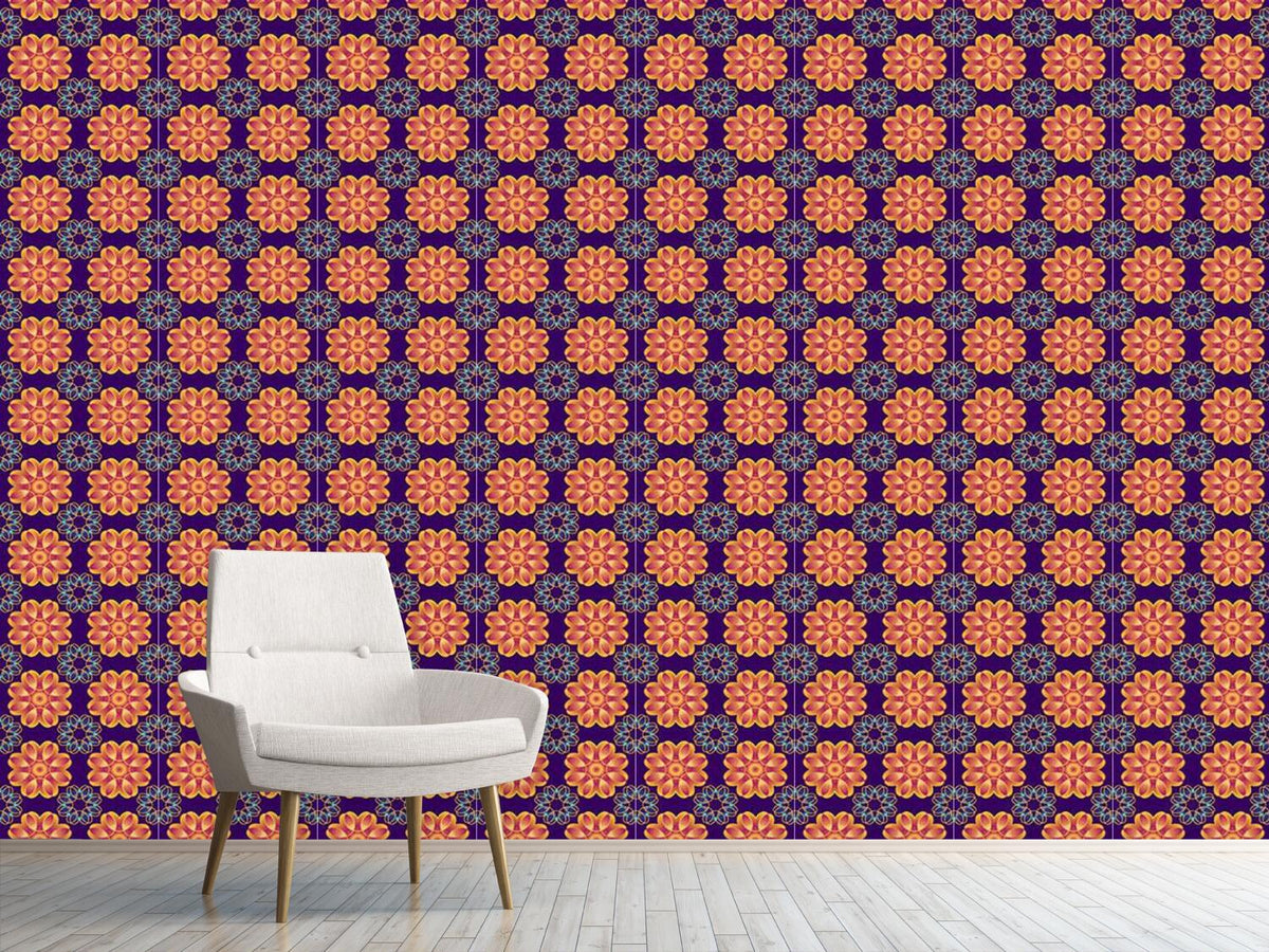 patterned-wallpaper-spiral-flowers-with-hearts