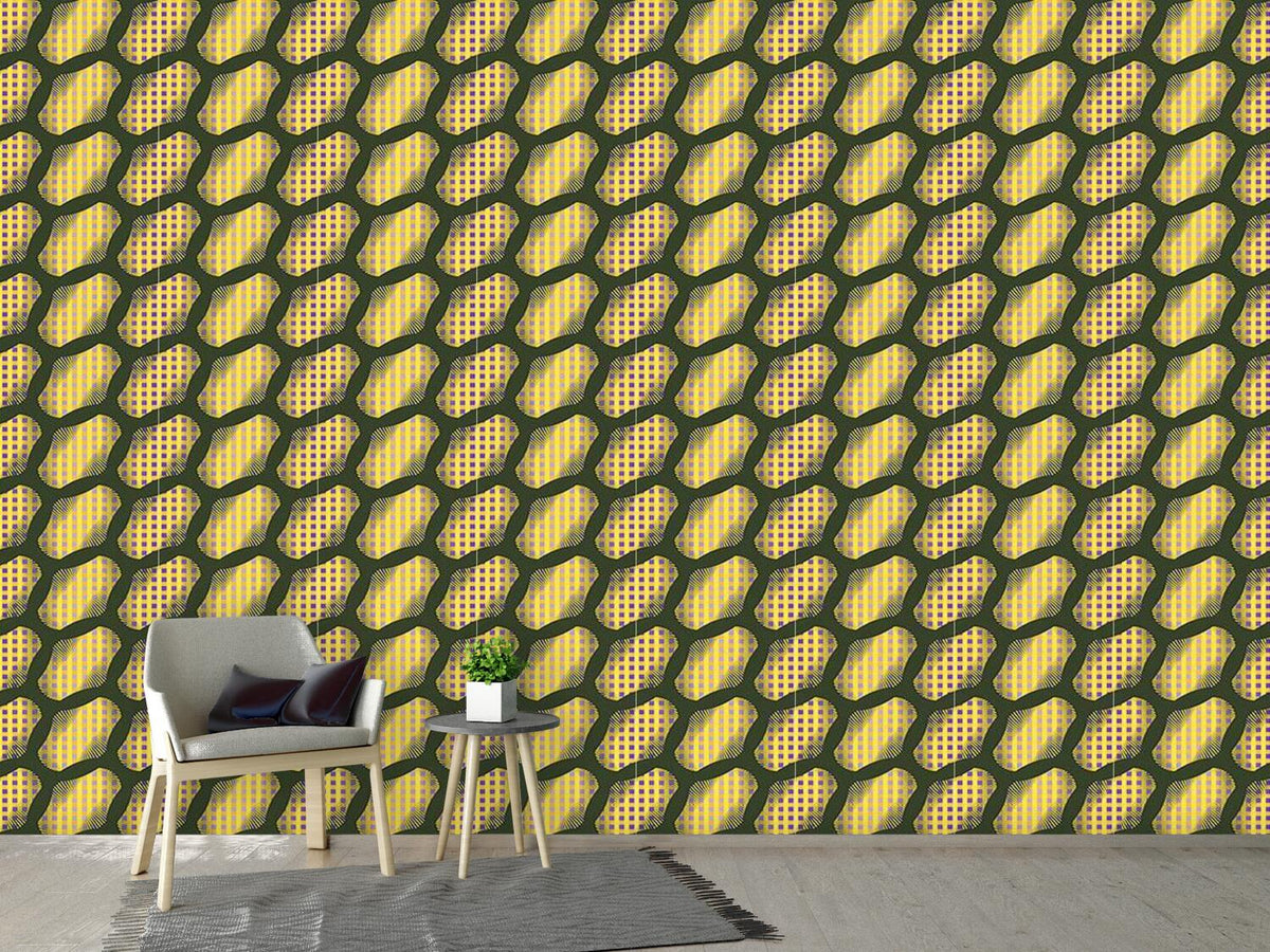 patterned-wallpaper-checks-in-the-venus-flytrap