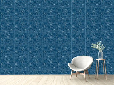 patterned-wallpaper-camera-shop