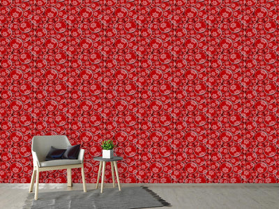 patterned-wallpaper-wintry-christmas-tree-balls