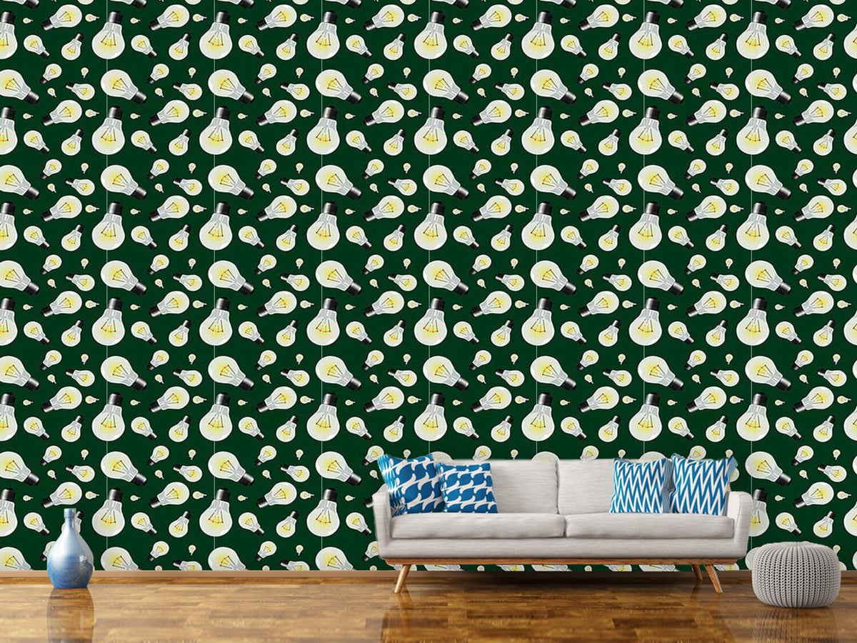 patterned-wallpaper-light-bulbs