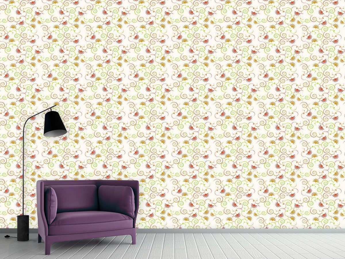 patterned-wallpaper-magical-curls-flowers