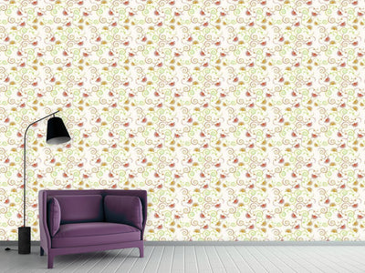 patterned-wallpaper-magical-curls-flowers