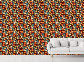 patterned-wallpaper-retro-flower-bouquets