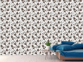 patterned-wallpaper-vintage-christmas-deco