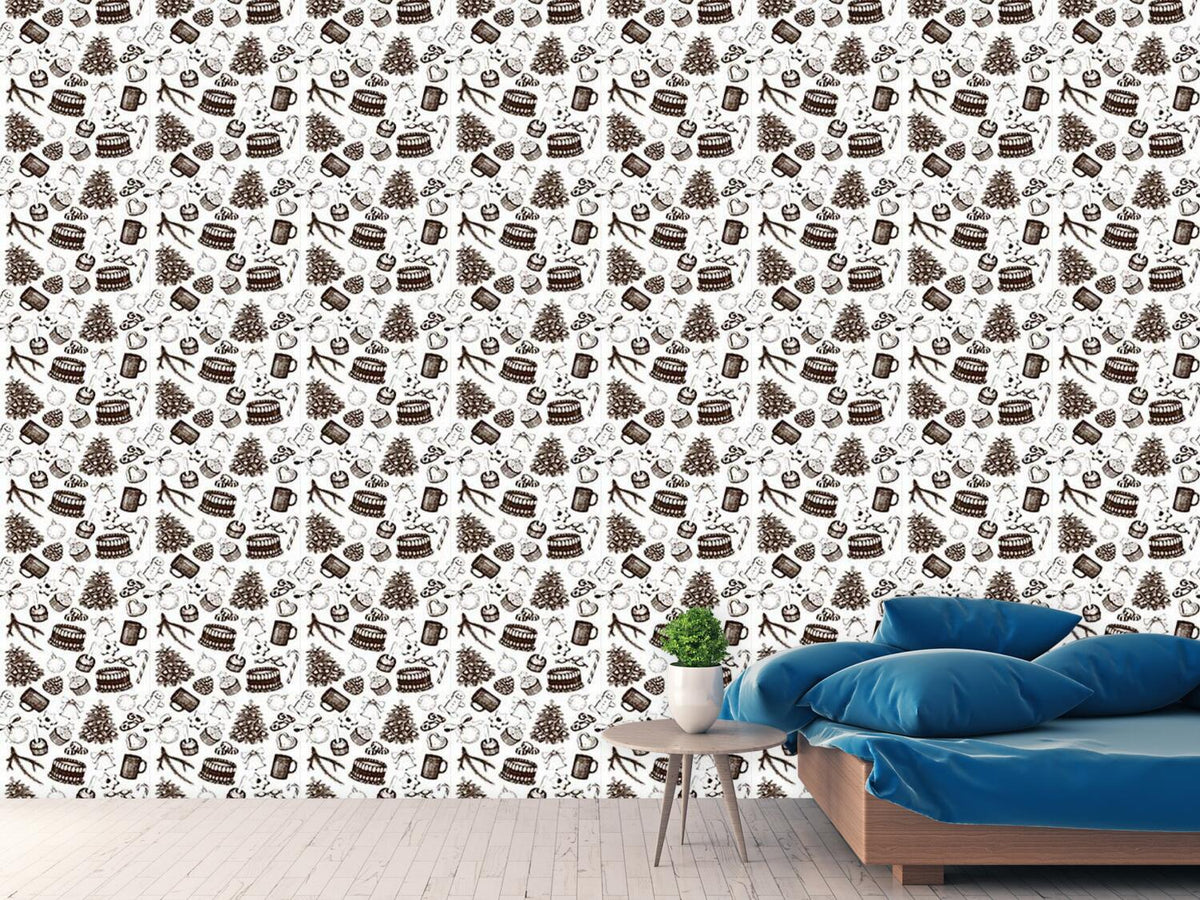 patterned-wallpaper-vintage-christmas-deco