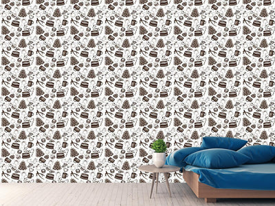 patterned-wallpaper-vintage-christmas-deco