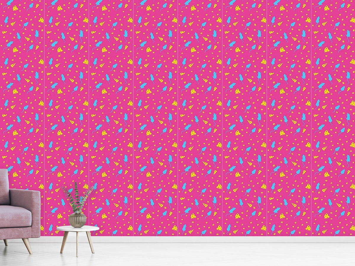 patterned-wallpaper-mice-and-cheese