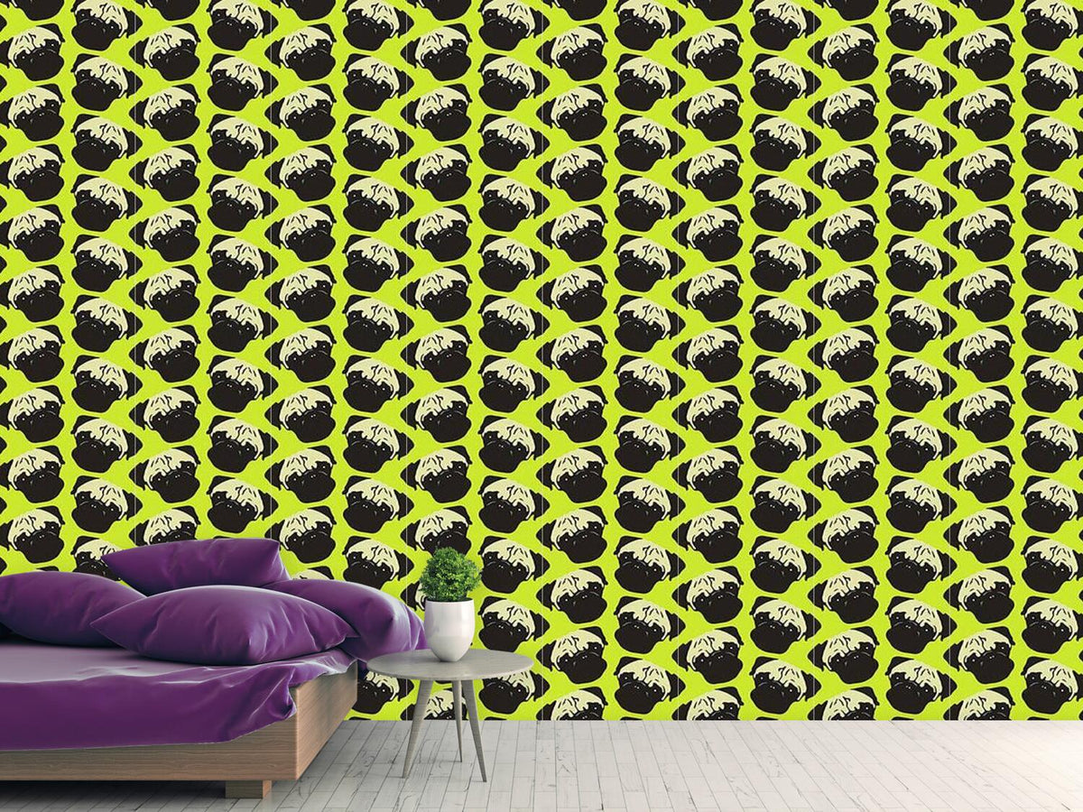 patterned-wallpaper-puggy-pop-lime