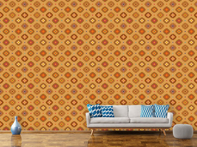 patterned-wallpaper-vintage-abstract-flowers