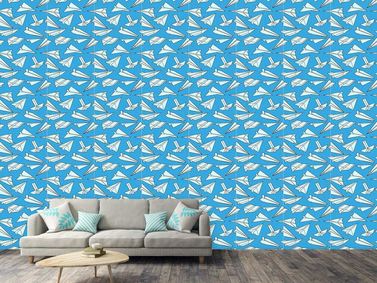 patterned-wallpaper-full-of-paper-planes