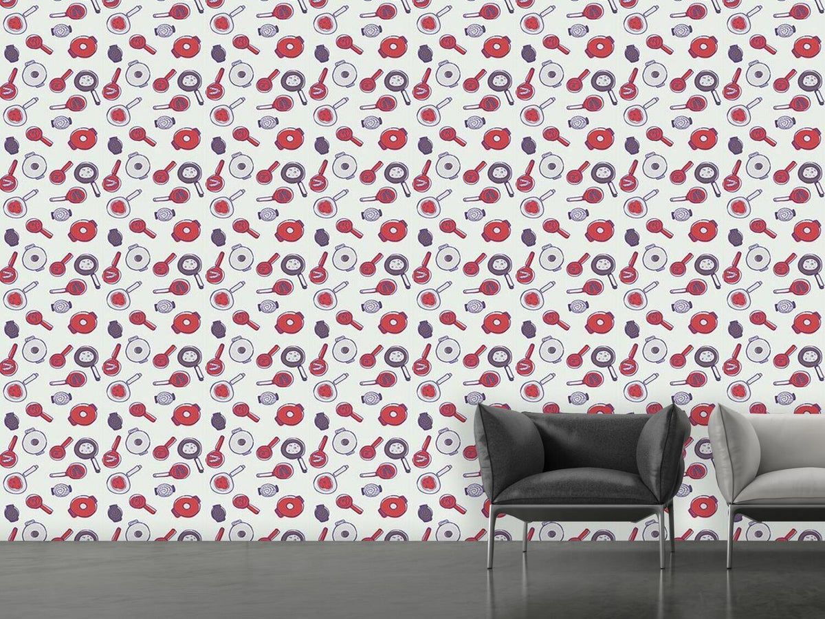 patterned-wallpaper-mums-pots-and-pans