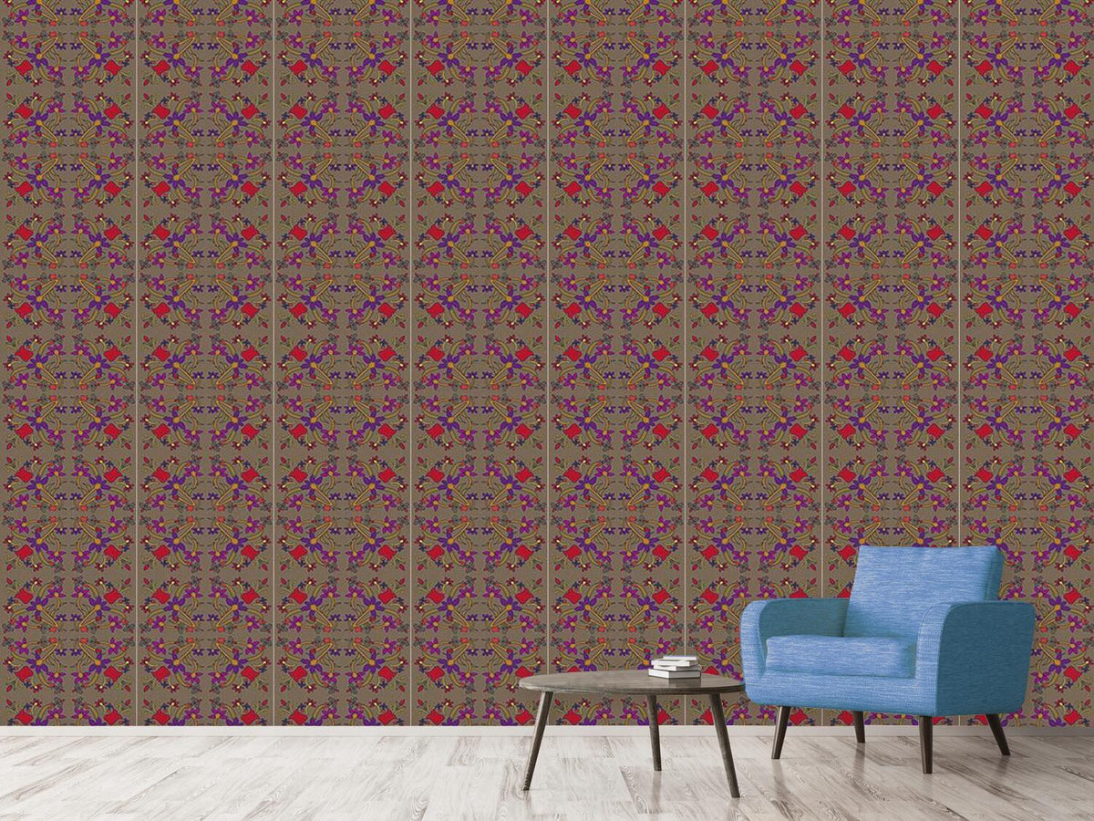 patterned-wallpaper-oriental-flowers