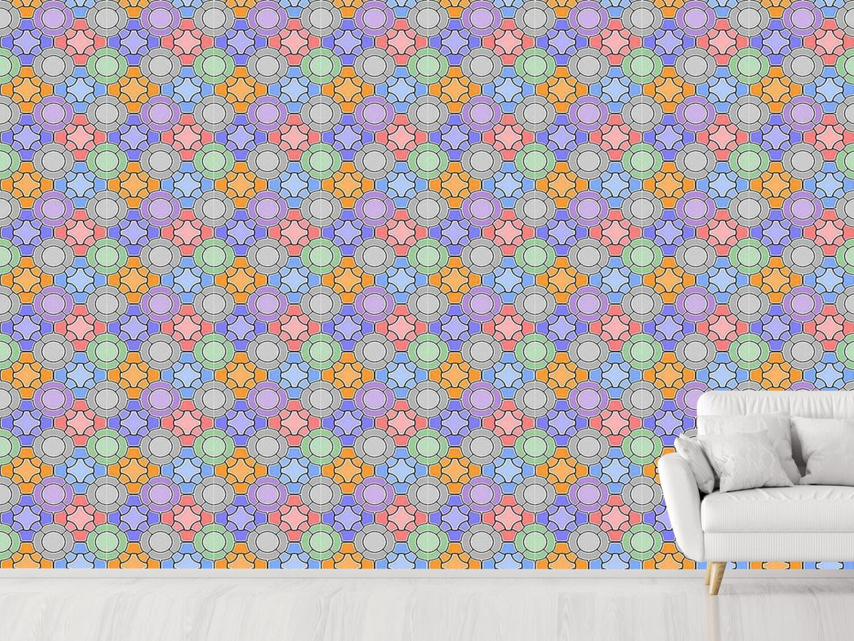 patterned-wallpaper-mosaic-floral