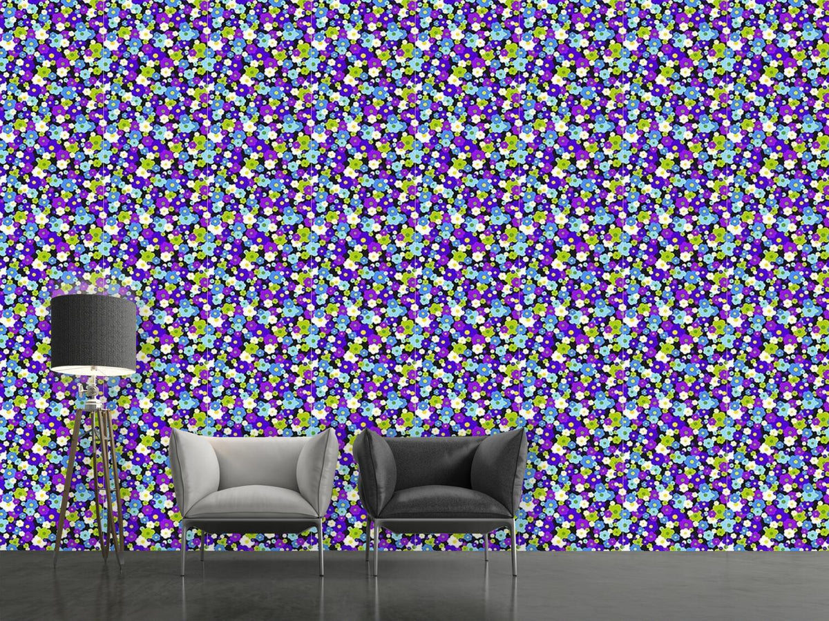 patterned-wallpaper-flower-dream-in-a-retro-dress