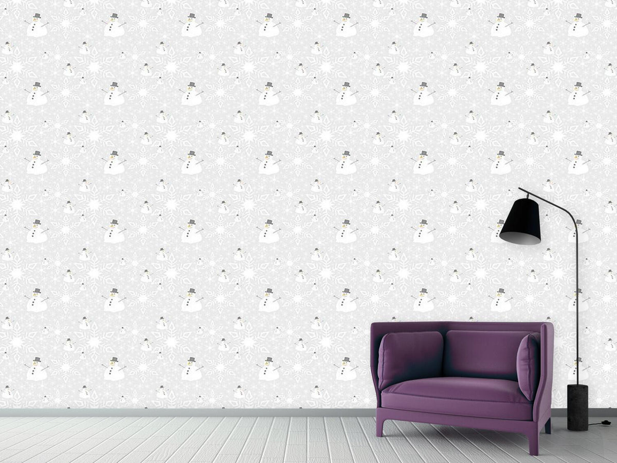 patterned-wallpaper-let-it-snow-man