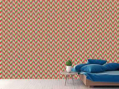 patterned-wallpaper-chess-with-christmas-trees