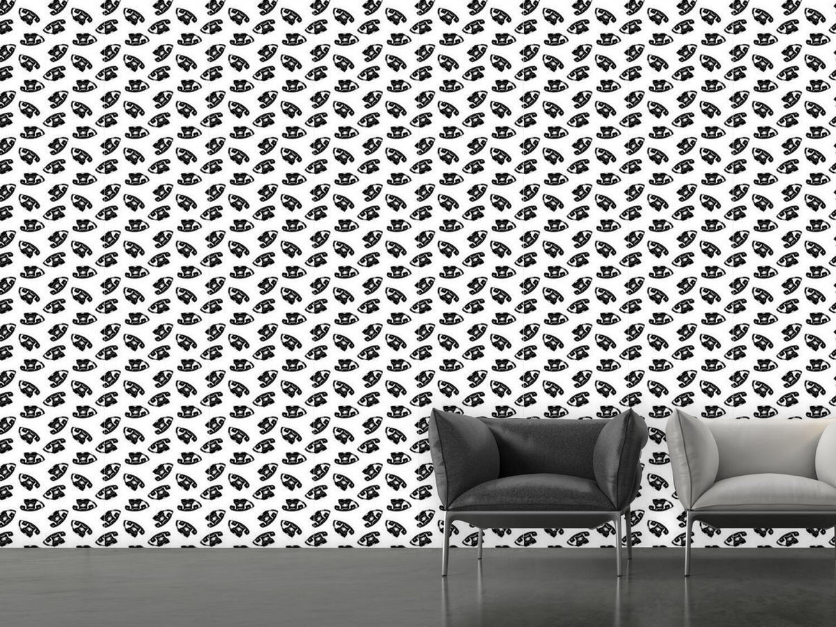 patterned-wallpaper-retro-phone
