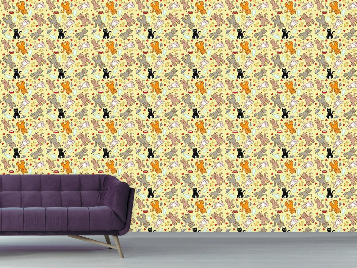 patterned-wallpaper-we-love-cats