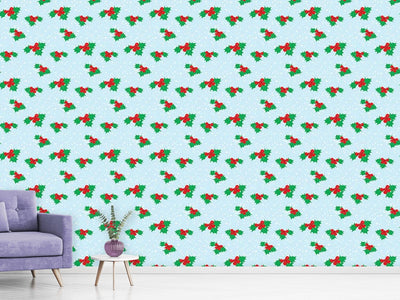 patterned-wallpaper-winterly-holly