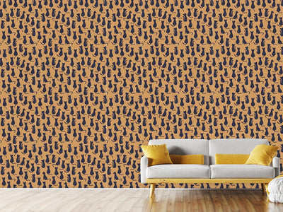 patterned-wallpaper-cat-silhouettes