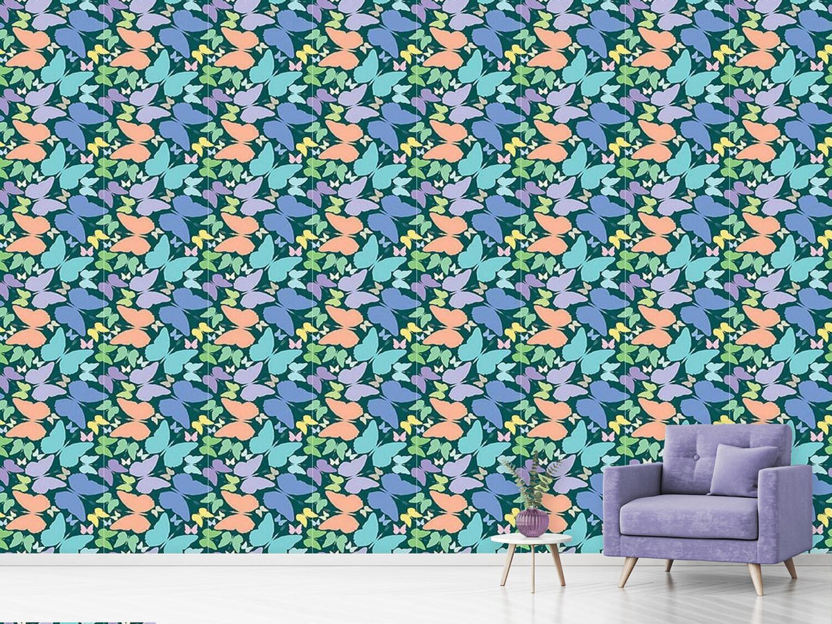 patterned-wallpaper-butterflies-in-blue